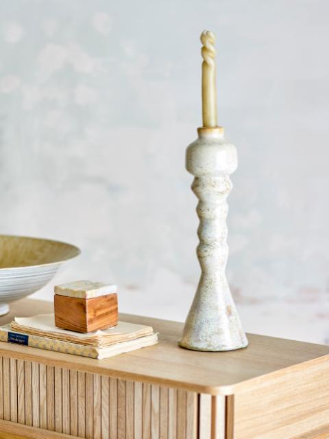 Bancroft Bougeoir, Blanc, Terre cuite