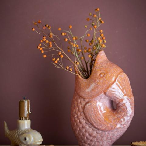 Harvey Vase, Marron, Grès