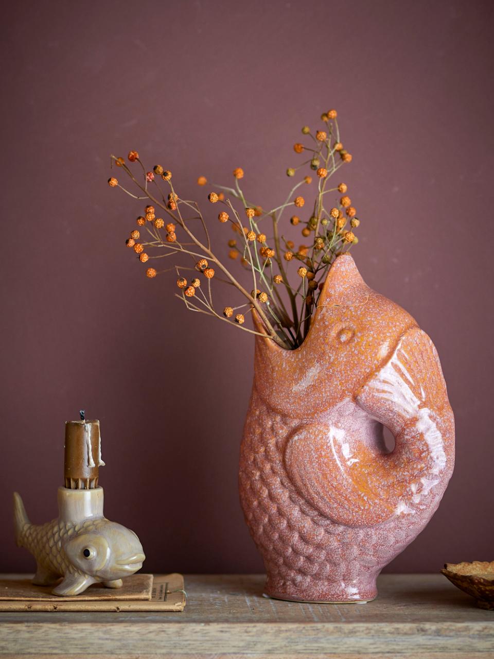 Harvey Vase, Braun, Steingut