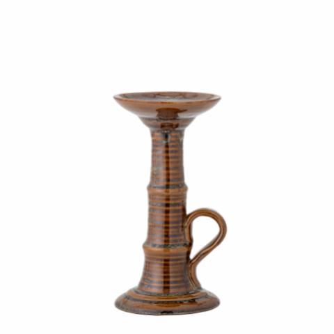 Rigby Candle Holder, Brown, Stoneware