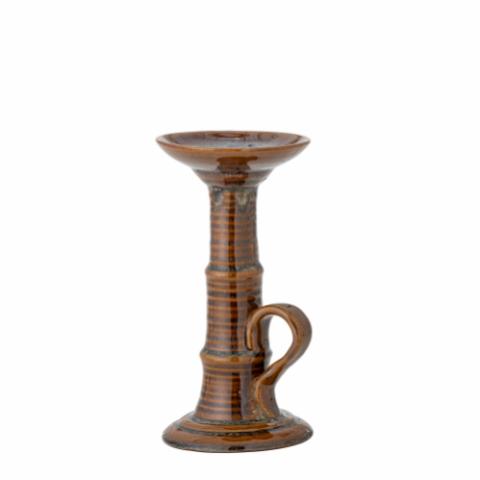 Rigby Candle Holder, Brown, Stoneware