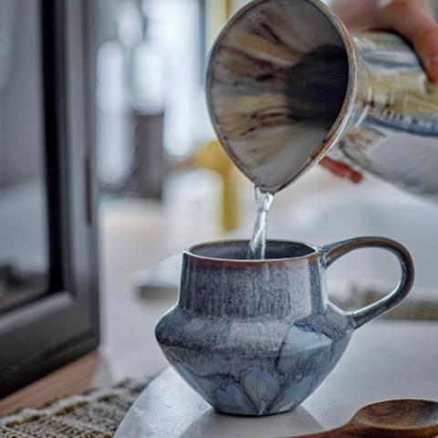 Bessie Mug, Bleu, Grès