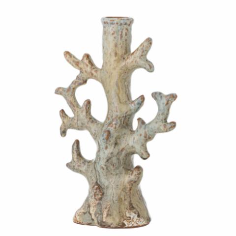 Bridget Candle Holder, Grey, Stoneware