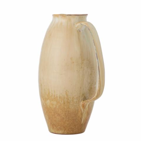 Saskia Deco Vase, Nature, Stoneware