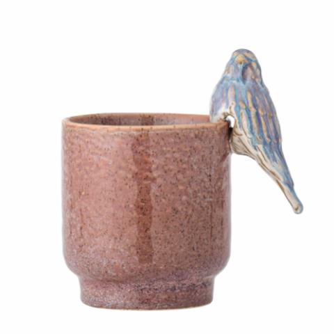 Larky Flowerpot, Rose, Stoneware