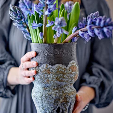 Neeson Flowerpot, Blue, Stoneware