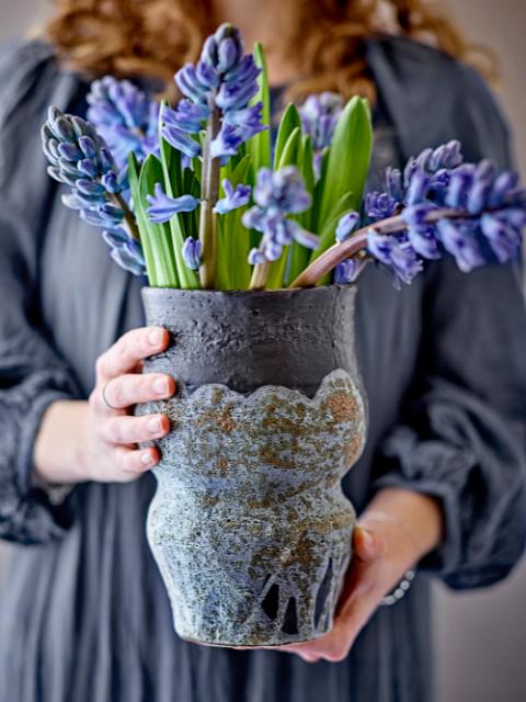Neeson Flowerpot, Blue, Stoneware