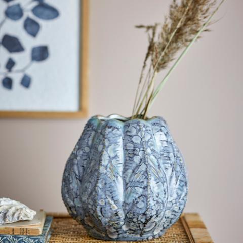 Hetty Vase, Bleu, Grès