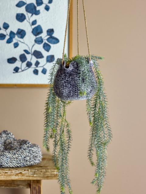 Lottie Flowerpot, Hanging, Blue, Stoneware