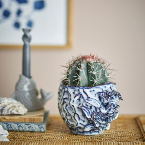 Malina Pot de fleurs, Bleu, Grès