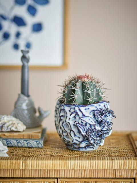 Malina Flowerpot, Blue, Stoneware