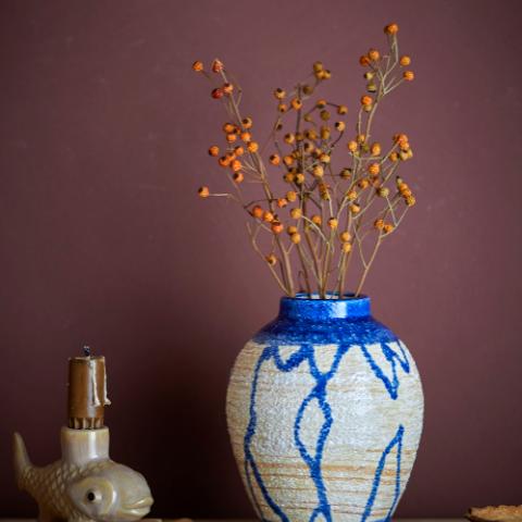 Avon Vase, Bleu, Grès