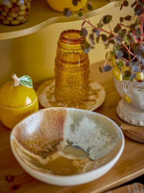 Lacey Bowl, Yellow, Stoneware