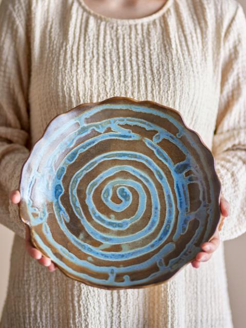 Marjorie Tray, Blue, Stoneware