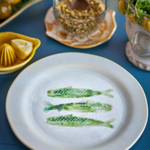 Hadden Assiette, Verte, Grès