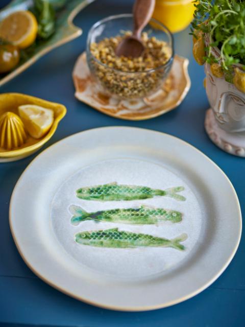 Hadden Plate, Green, Stoneware