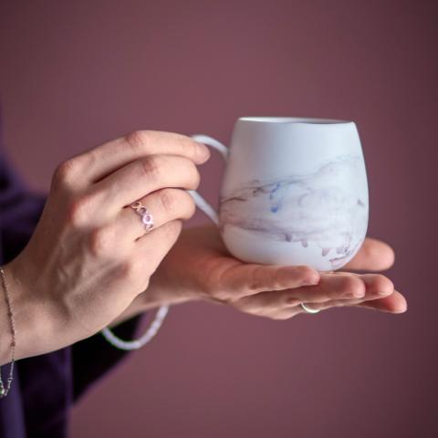 Lyre Tasse, Marron, Grès