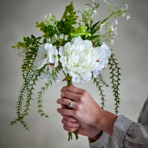 Lustre Bouquet, Blanc, Fleurs artificielles
