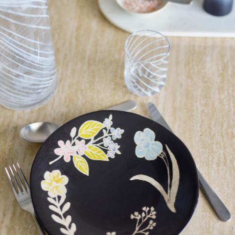 Amberly Assiette de service, Multicolore, Grès