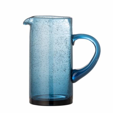 Tabby Jug, Blue, Glass