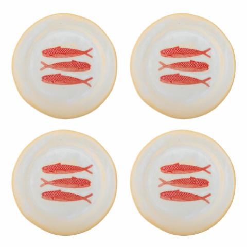 Hadden Assiette, Rouge, Grès