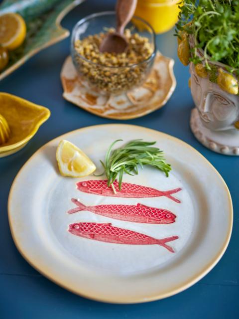 Hadden Assiette, Rouge, Grès