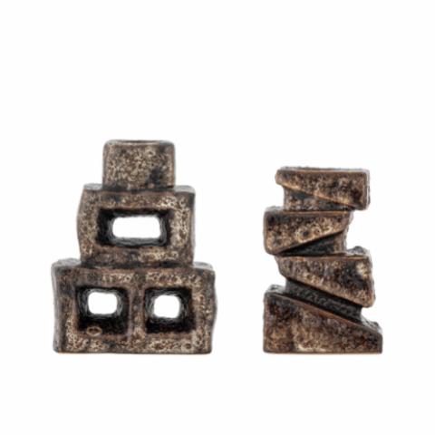 Hale Candle Holder, Brown, Stoneware