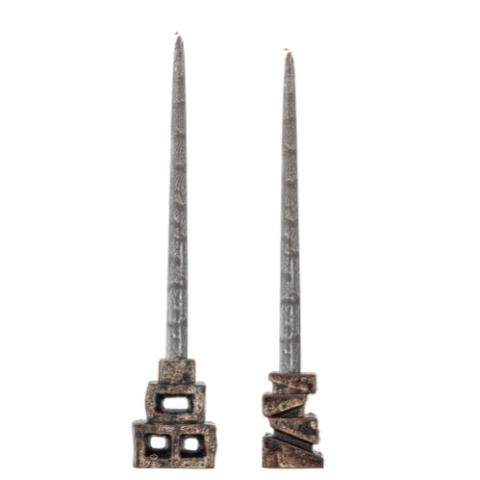 Hale Candle Holder, Brown, Stoneware