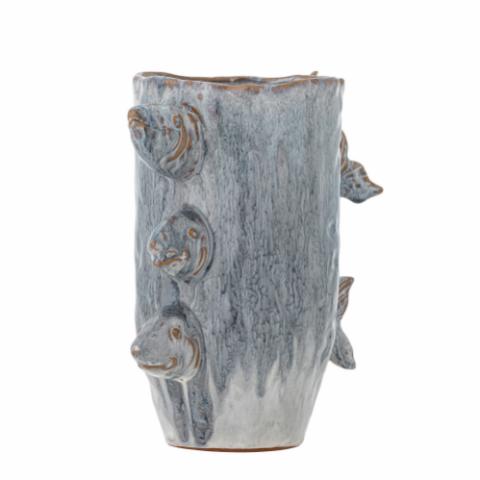 Tace Vase, Blau, Steingut