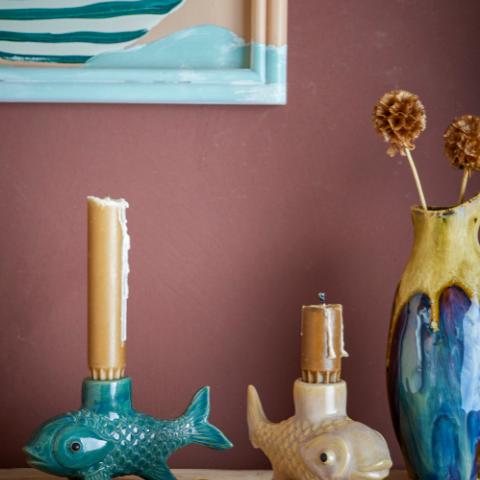 Burne Bougeoir, Multicolore, Grès