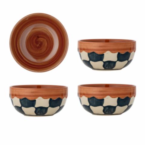 Check Bowl, Blue, Stoneware