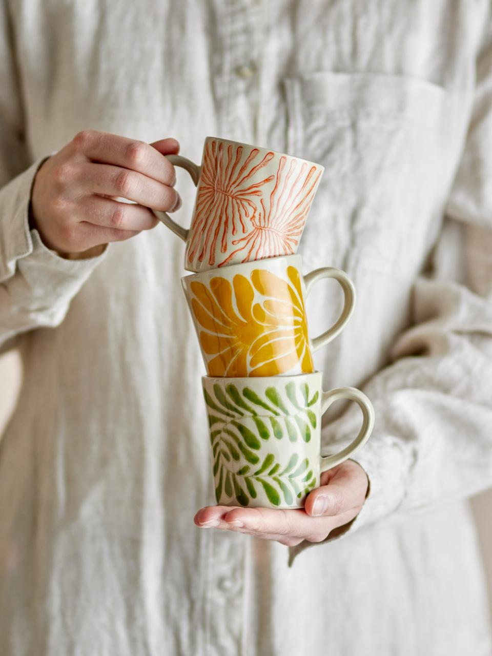 Fauni Tasse, Bunt, Steingut
