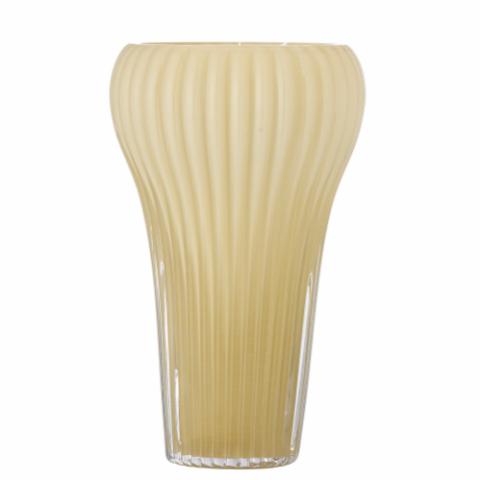 Averie Vase, Yellow, Glass