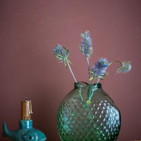 Bree Vase, Verte, Verre