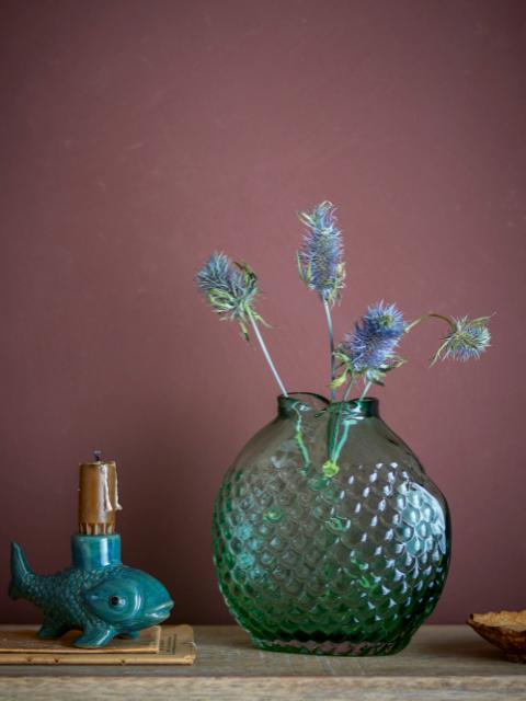 Bree Vase, Verte, Verre
