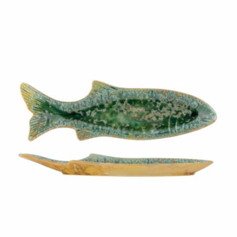 Hadden Serving Plate, Green, Stoneware