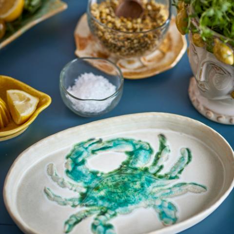 Hadden Assiette, Verte, Grès