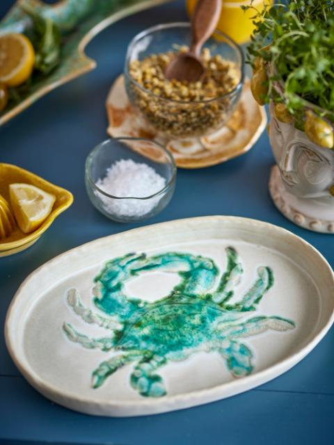 Hadden Plate, Green, Stoneware