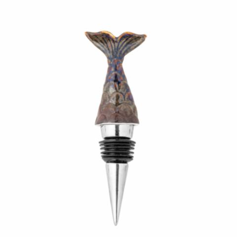Prue Wine Stopper, Brown, Stoneware