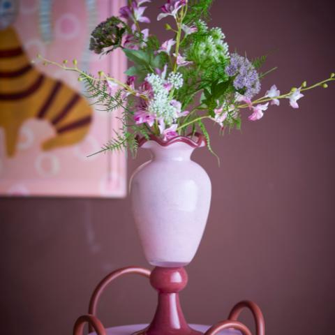 Frills Vase, Rose, Verre