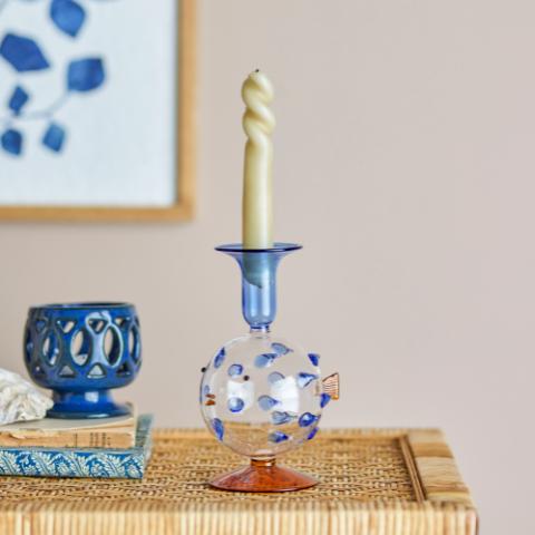 Phila Bougeoir, Bleu, Verre