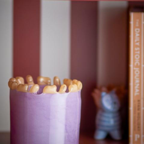 Edger Votive, Purple, Glass