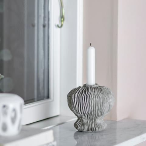 Briar Bougeoir, Gris, Polyrésine