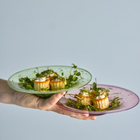 Sunil Assiette, Multicolore, Verre