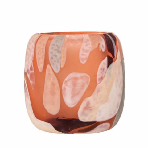Karan Votive, Rose, Recycled Glass