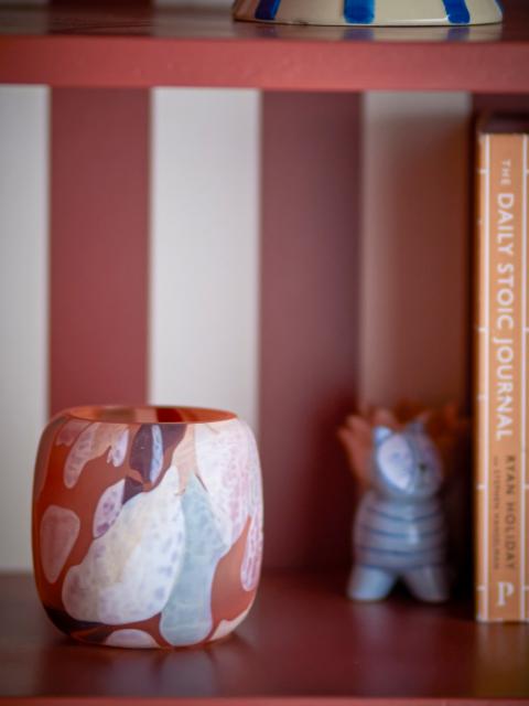 Karan Votive, Rose, Recycled Glass