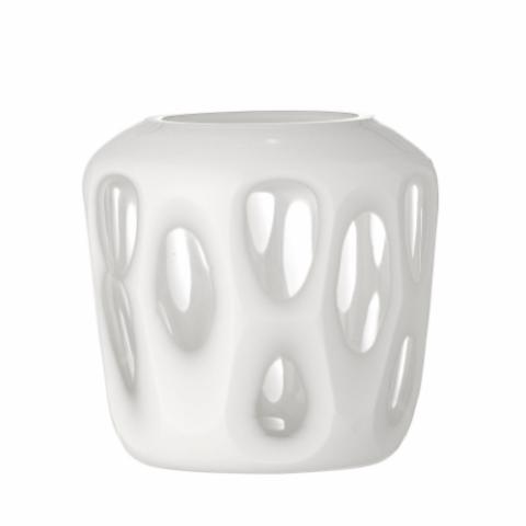 Rohan Fyrfadsstage, Hvid, Genanvendt Glas