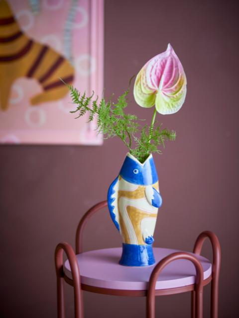 Irving Vase, Bleu, Grès