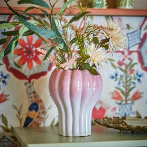 Kyla Pot de fleurs, Rose, Grès