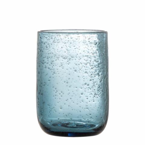 Tabby Drinking Glass, Blue, Glass
